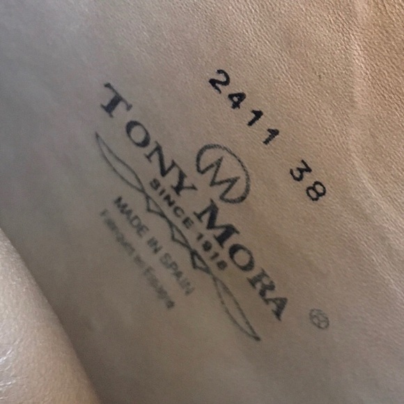 TONY MORA Tall Flat Leather Boots Brown 8 - Picture 8 of 10